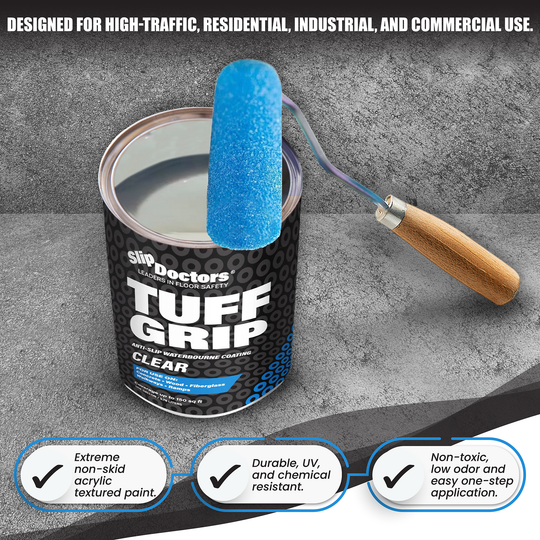 Non Slip Deck Paint - Teamac Suregrip Blue 1 Litre