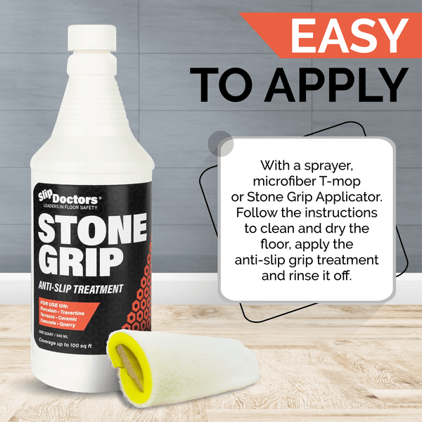 Eliminate Slippery Tile, Concrete & Stone Floors with Stone Grip