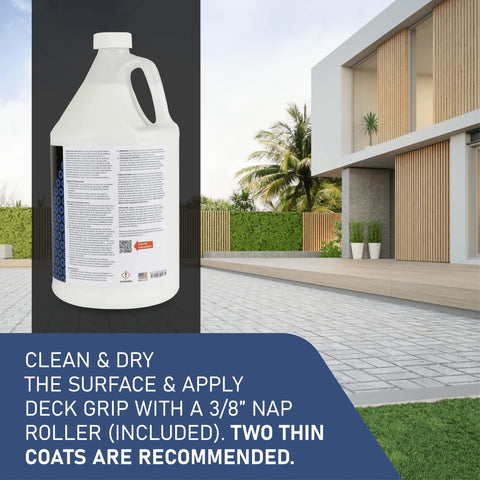 Deck Grip Anti-Slip Coating & Sealant for Tiles, Concrete and Natural Stone